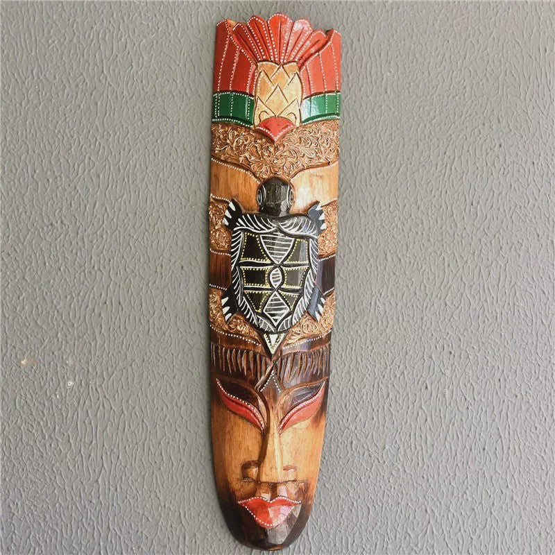Handgesneden Afrikaans Houten Masker - Decoratieve Muurdecoratie met Tribale Kunst (50cm)