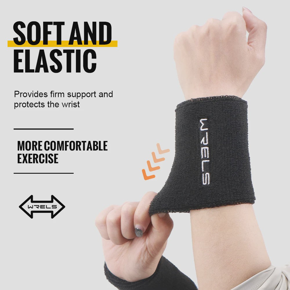 WRELS Sport Polsband - Zweetabsorberend Terry Cloth voor Fitness, Tennis, Yoga