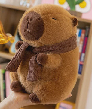Knuffel Capybara met Sjaal - Zacht Pluche Dier Speelgoed (25-30CM)
