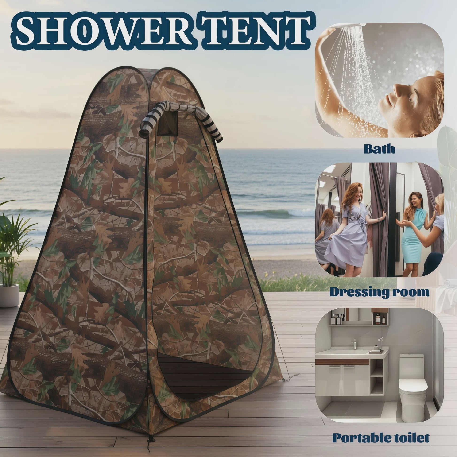 Draagbare Privacy Tent - Pop-Up Douche, Toilet & Kleedkamer voor Camping en Buiten