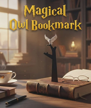 3D Sneeuwuil Boekenlegger met Tak - Uniek Leessieraad voor Boekenliefhebbers