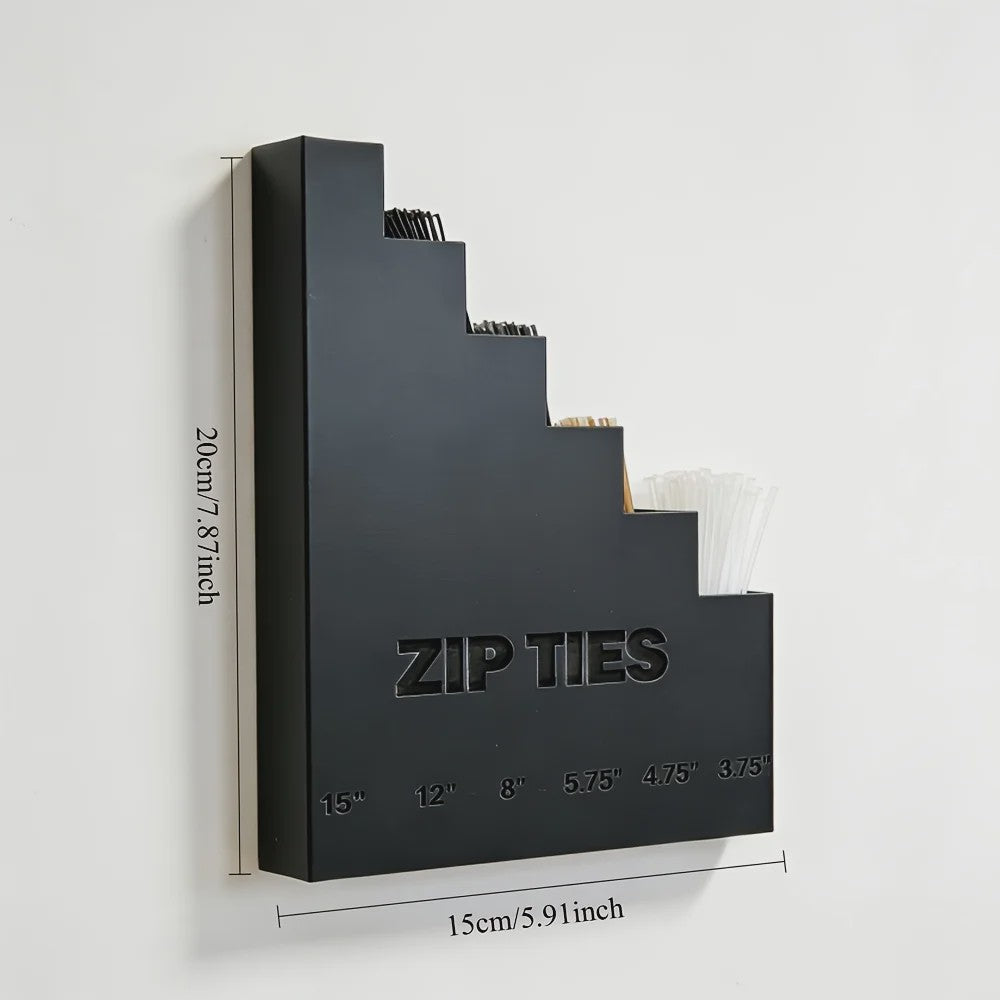 3D Geprinte Wandhouder Organizer voor Kabelbinders - Zware Kwaliteit voor Garage & Werkplaats
