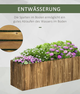 Houten plantenbak 120x40x40cm van vurenhout - Ideaal voor kruiden, groenten & bloemen