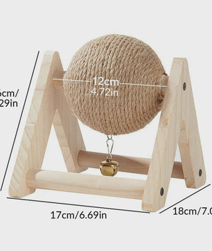 Interactieve Sisal Hemp Krab- en Speelbal voor Konijnen