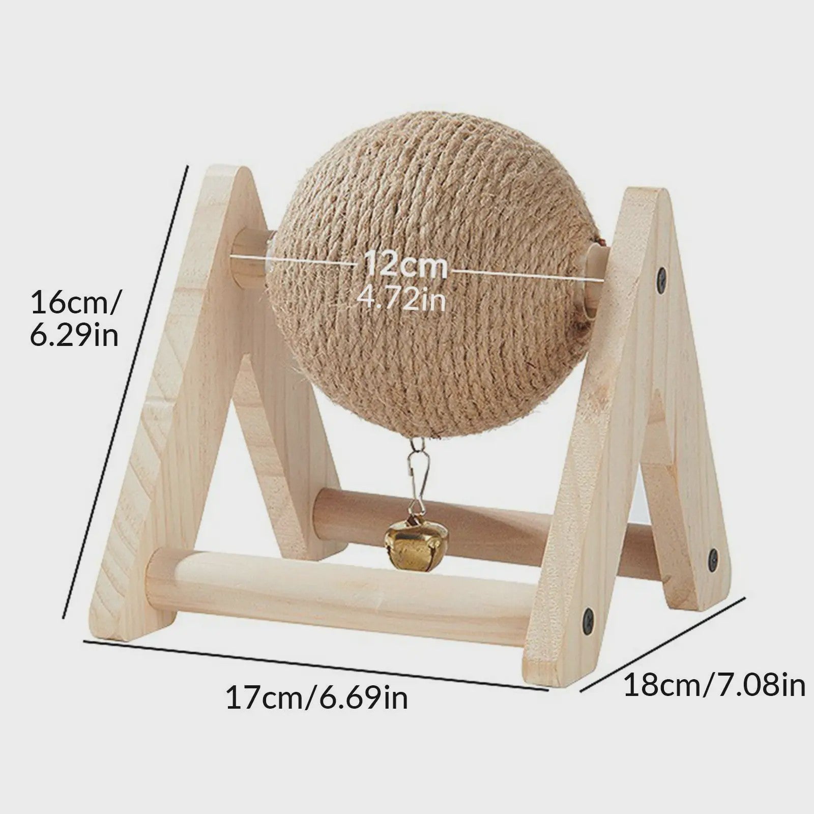 Interactieve Sisal Hemp Krab- en Speelbal voor Konijnen