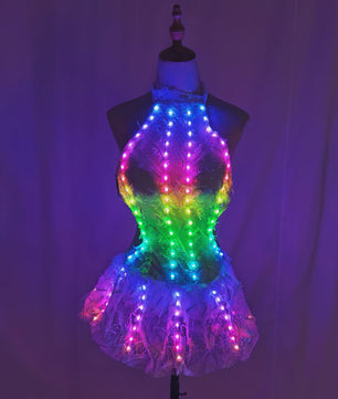 Feestelijke LED Rok met Kleurrijke Verlichting - Perfect voor Feesten & Clubs