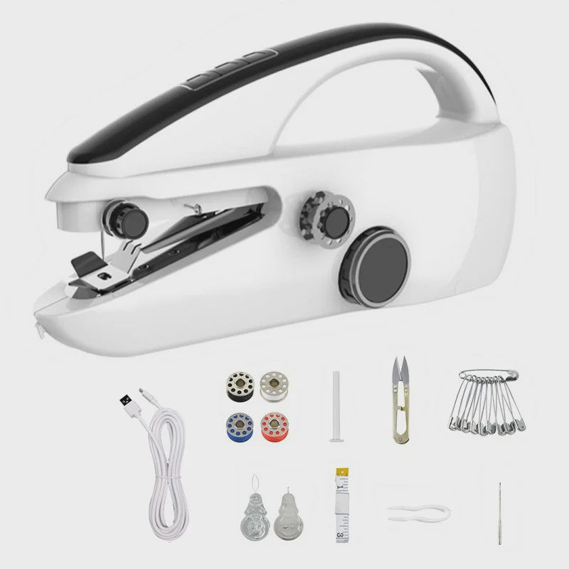 Mini Naaimachine Handheld - Draadloos, 2 Snelheden, Ideaal voor Snelle Reparaties