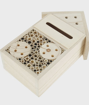 Houten Bijen- en Insectenhotel voor Tuin en Buiten - Natuurlijk Hout