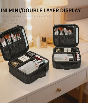 Grote Make-up Tas met Verstelbare Vakken - Multifunctionele Reis Organizer