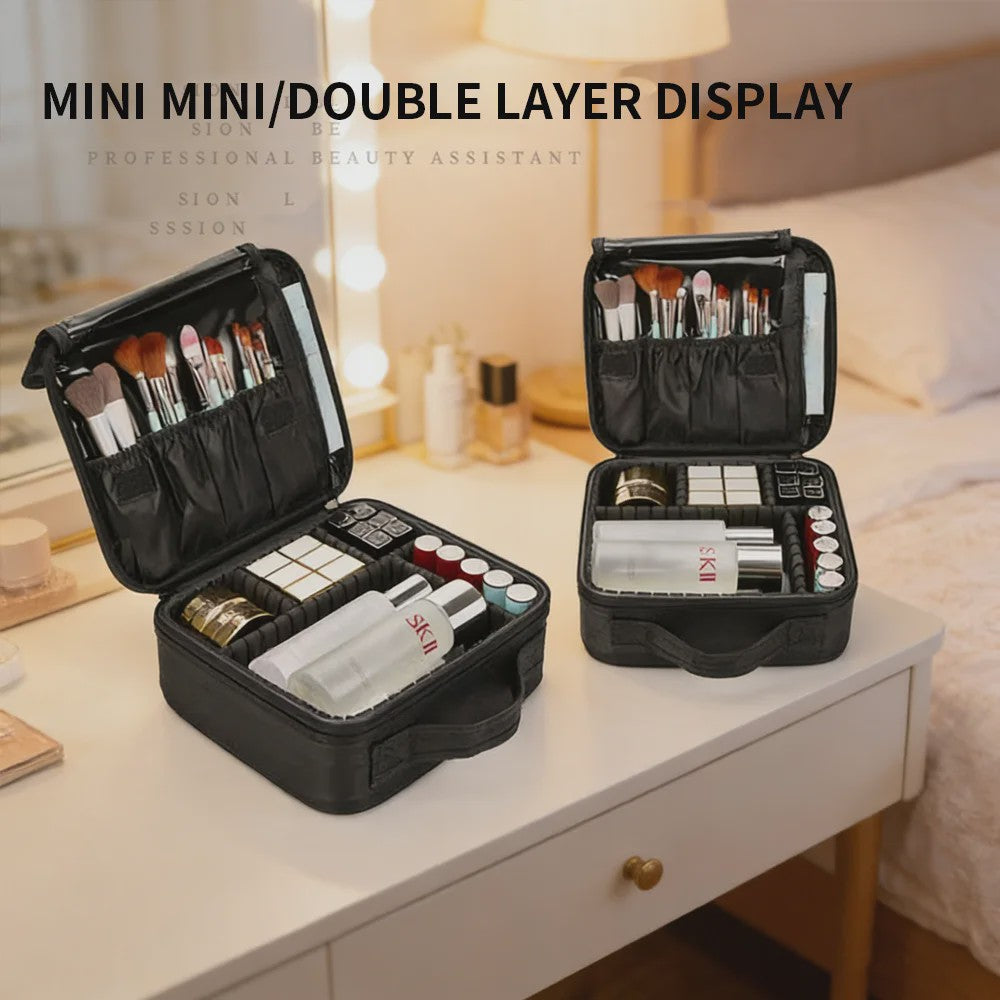 Grote Make-up Tas met Verstelbare Vakken - Multifunctionele Reis Organizer
