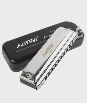 Professionele Chromatische Mondharmonica C - 10 Gaten, 40 Tonen