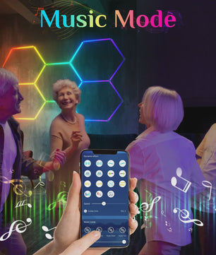 RGB Hexagon Muurverlichting met App Bediening - Sfeervolle Verlichting voor Gaming, Bar & Meer