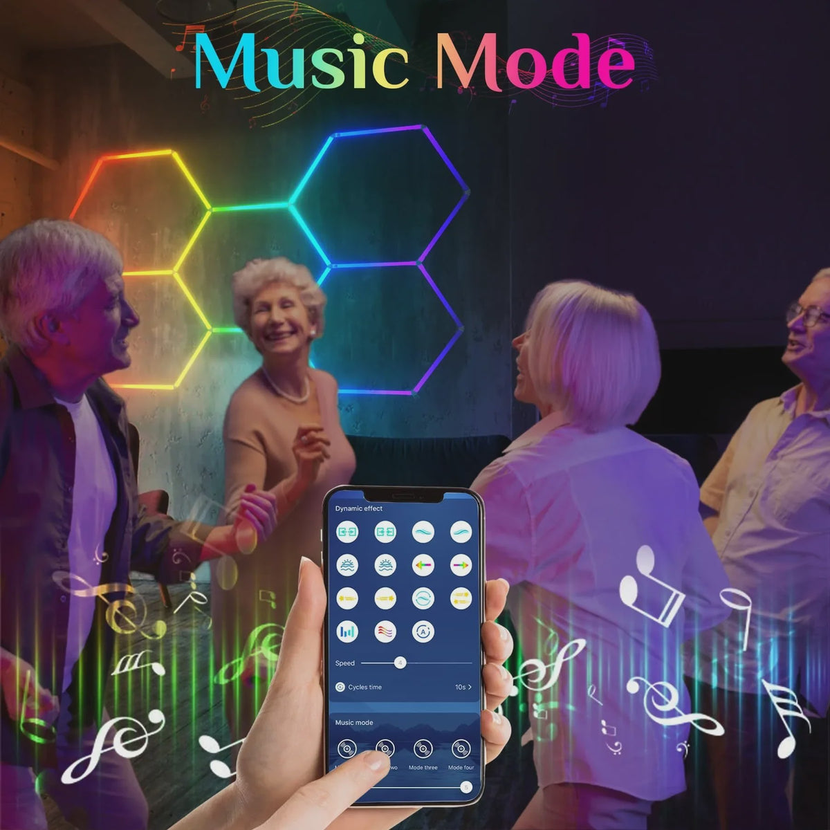 RGB Hexagon Muurverlichting met App Bediening - Sfeervolle Verlichting voor Gaming, Bar & Meer