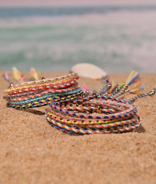 Bohemian Vriendschapsarmbandjes Set (15 Stuks) - Zomerse Beach Style met Tassels