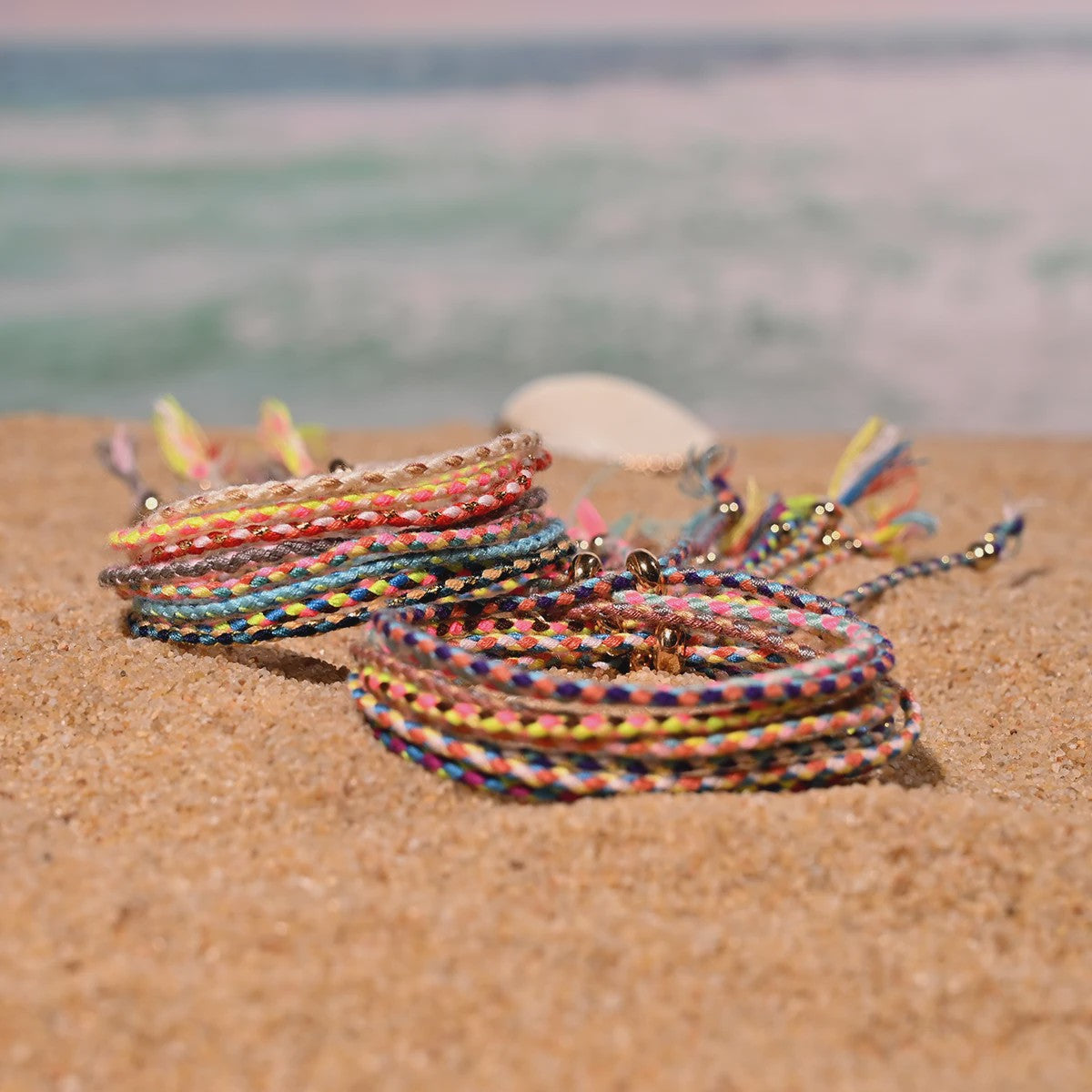 Bohemian Vriendschapsarmbandjes Set (15 Stuks) - Zomerse Beach Style met Tassels