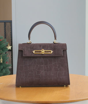 Chique Dames Handtas met Crocoprint - Stijlvol & Praktisch voor Werk