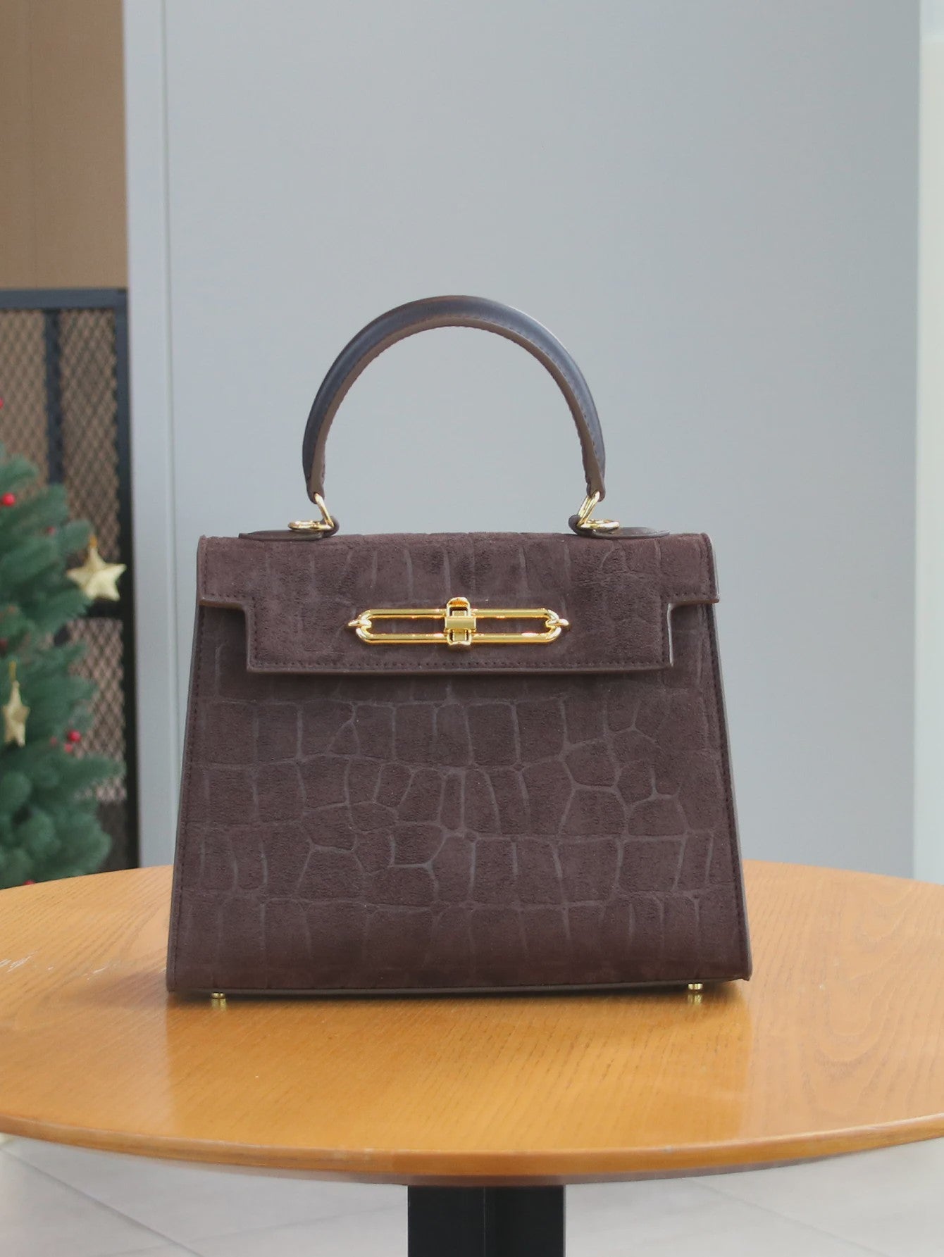 Chique Dames Handtas met Crocoprint - Stijlvol & Praktisch voor Werk