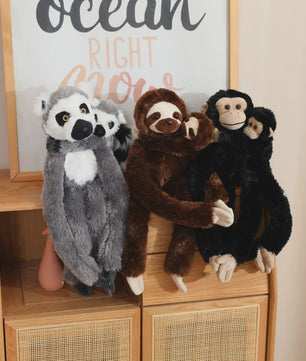 Lange Arm Aap, Luiaard, Orang-oetan & Lemur Pluche Speelgoed - Hangend Knuffel (50/70cm)