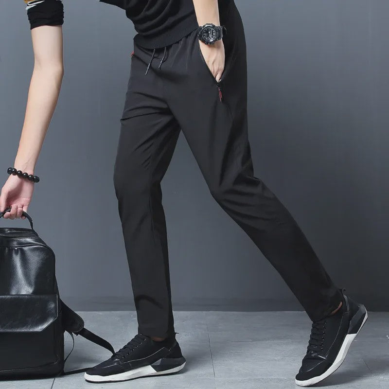 Heren Casual Broek Slim Fit Jogger met Elastische Taille - Blauw, Zwart, Grijs - Plus Size