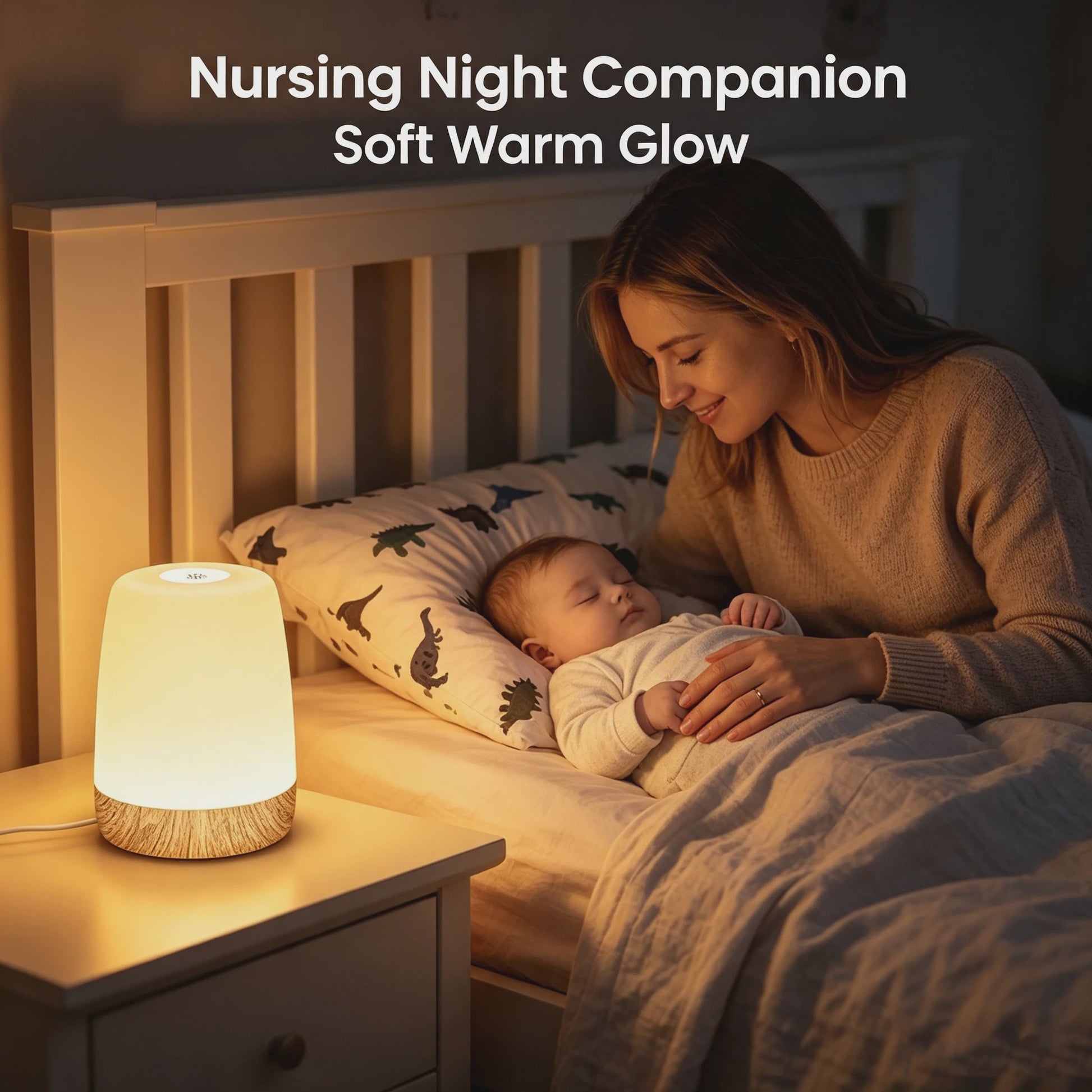Oplaadbare Baby Nachtlampje met Kleurkeuze & Timer - Draagbaar & Dimbaar