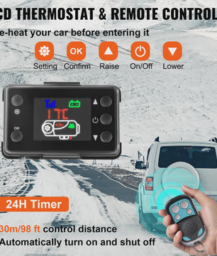 12V 8KW Diesel Luchtverwarmer met Afstandsbediening & LCD - Snel Warm in Vrachtwagen, Boot, Camper