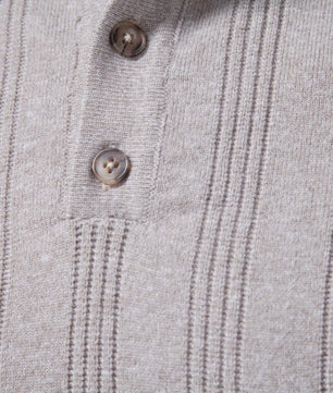 Herentrui Polo Longsleeve Gebreid Faux Cashmere - Casual & Zakelijk