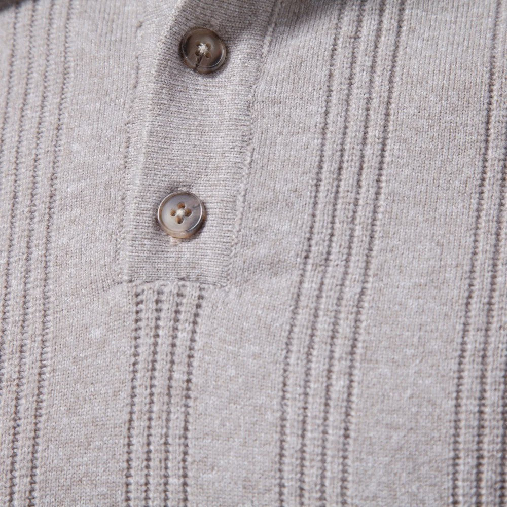 Herentrui Polo Longsleeve Gebreid Faux Cashmere - Casual & Zakelijk