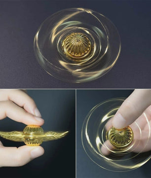 Gouden Snitch Fidget Spinner met Engelenvleugels - Antistress Speelgoed voor Kinderen