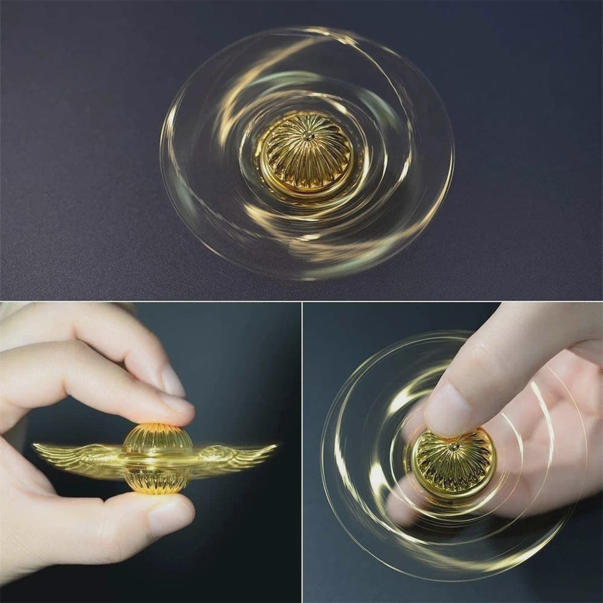 Gouden Snitch Fidget Spinner met Engelenvleugels - Antistress Speelgoed voor Kinderen