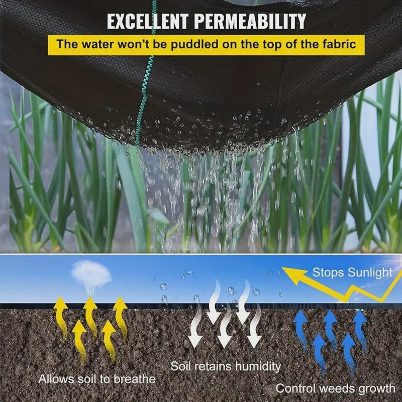 Zware Onkruiddoek Bodembedekker - UV Bestendig PP Materiaal voor Tuin & Gazon