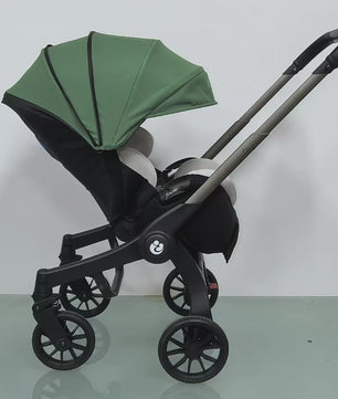 Multifunctionele 4-in-1 Kinderwagen & Reiswieg: Lichtgewicht, Inklapbaar & Hoge Zit