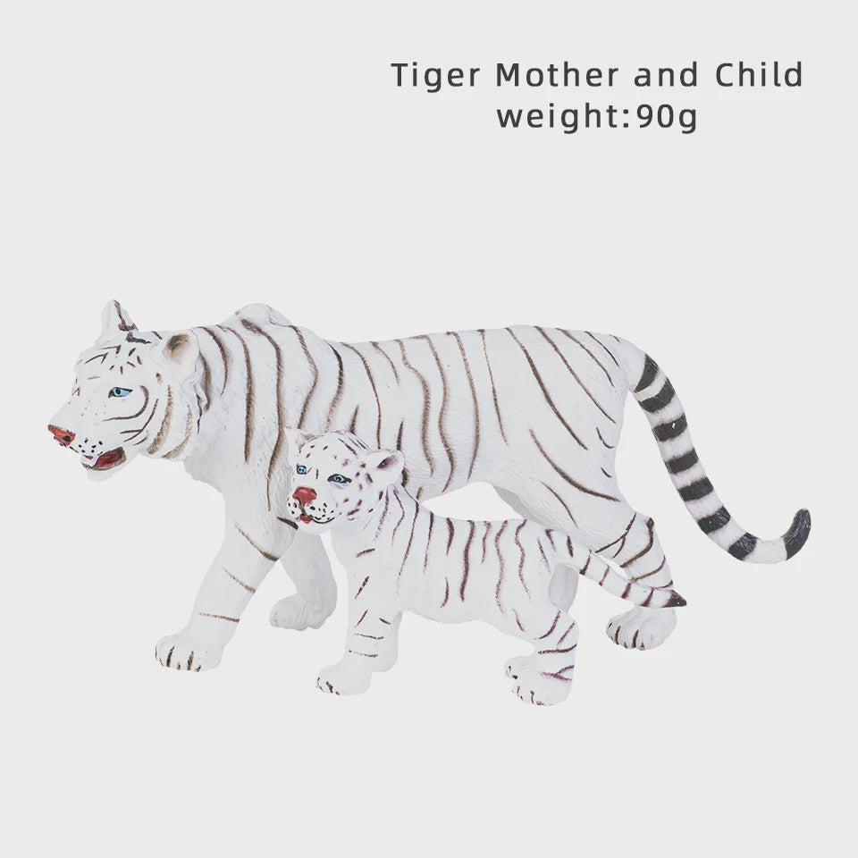 Realistische Wild Animal Speelgoed Set: Olifant, Leeuw, Cheetah, Tijger - Educatief Cadeau