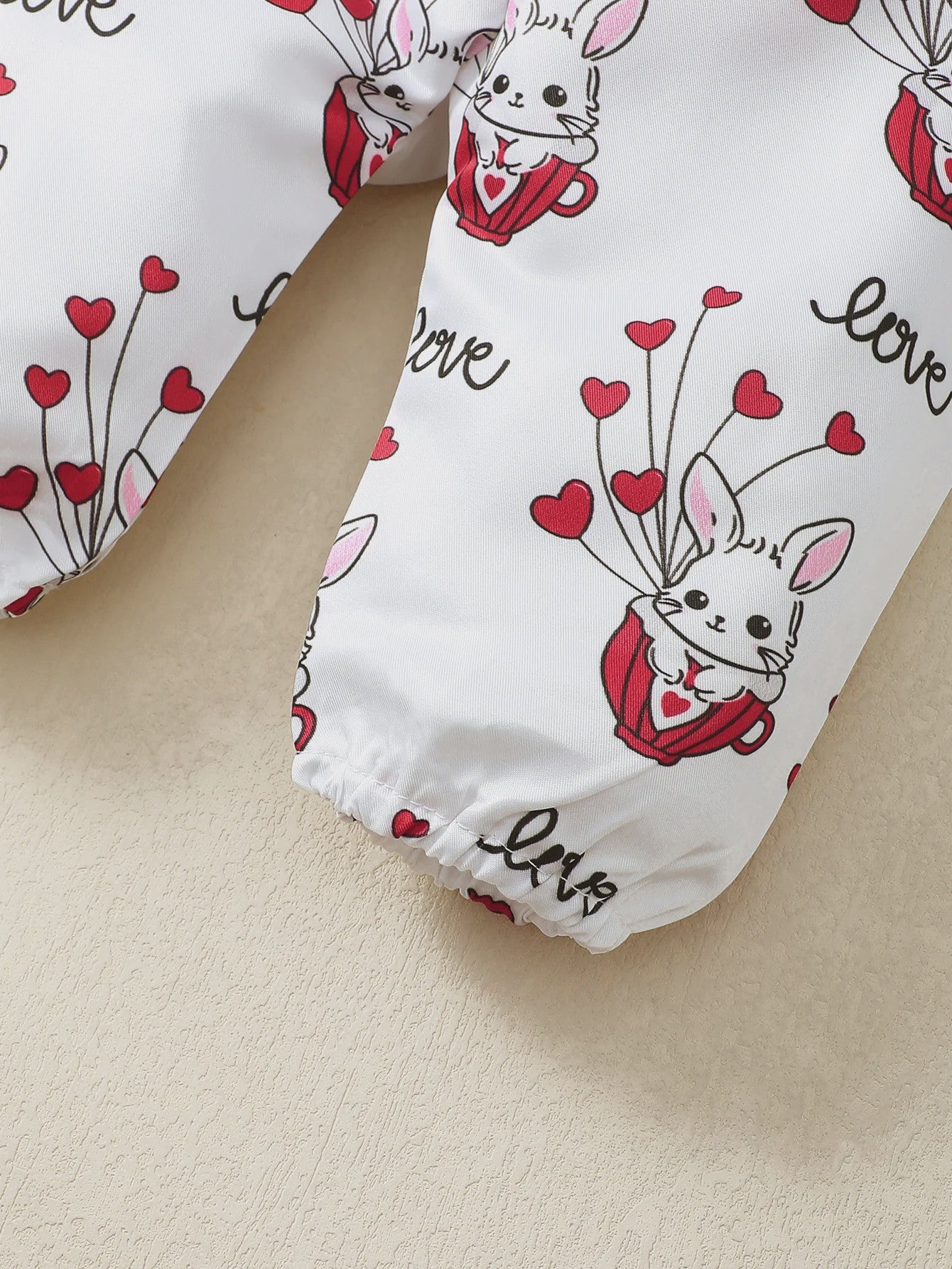 Schattige Baby Meisjes Outfit 3-Delig: Rood Ruffle Romper, Broekje & Haarband met Konijntjes