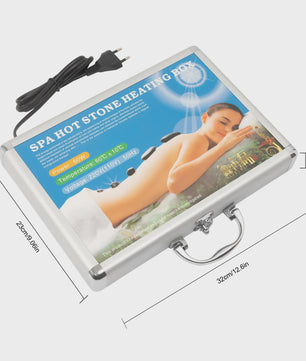 Professionele Hot Stone Massage Set met Verwarmer en 18 Basaltstenen