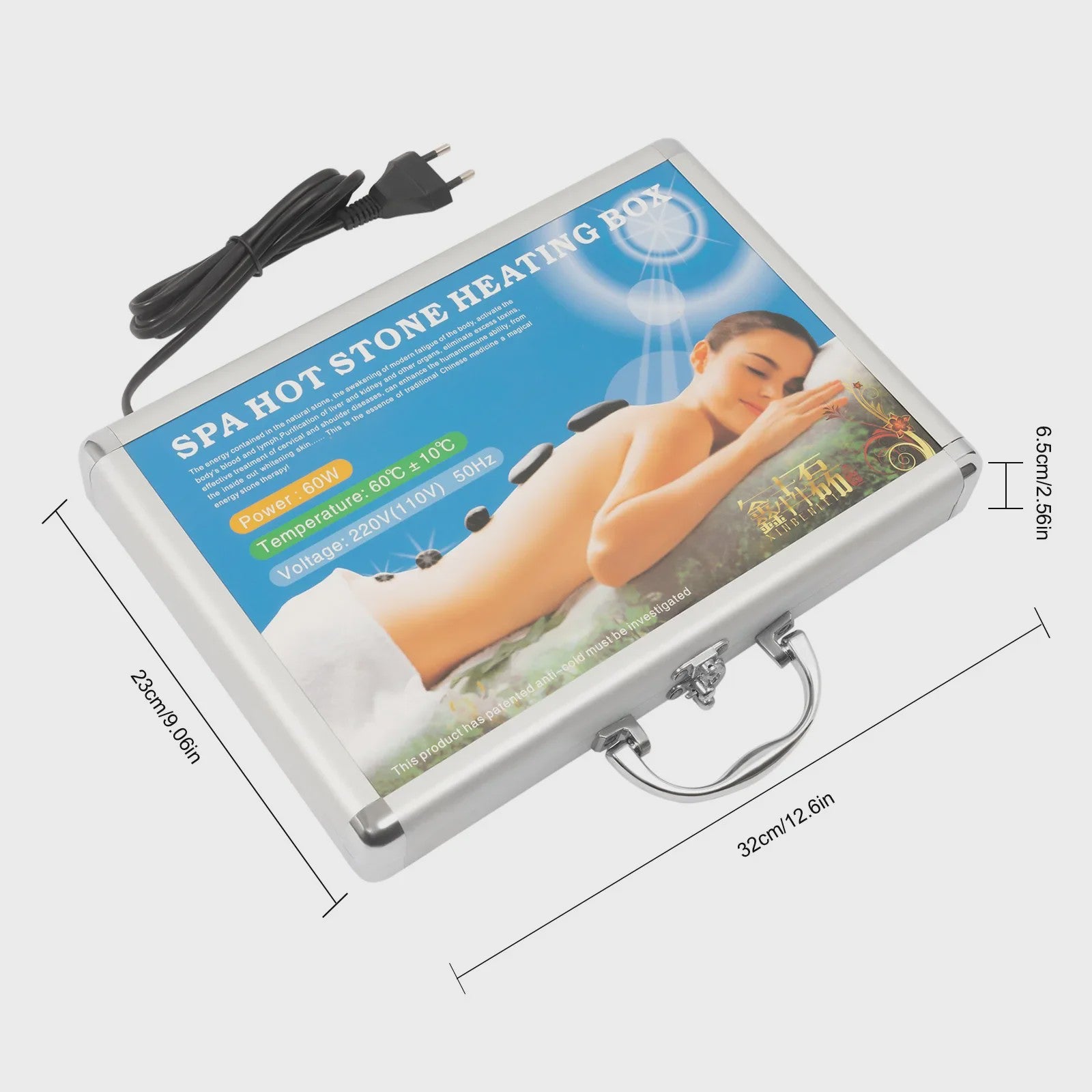 Professionele Hot Stone Massage Set met Verwarmer en 18 Basaltstenen