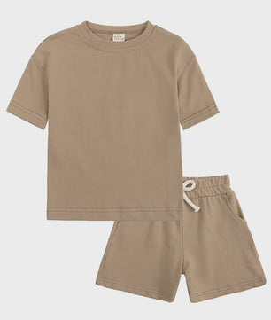 Zomer Set Kinderen: T-shirt met Korte Broek - Jongens & Meisjes Sportkleding Outfit