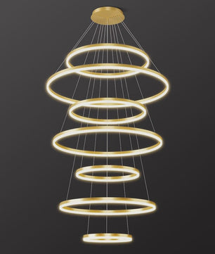 Luxe Ring Plafondlamp - Moderne LED Hanglamp voor Trappenhuis & Woonkamer