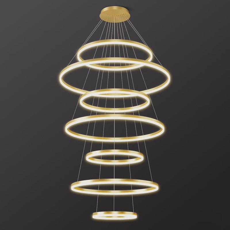 Luxe Ring Plafondlamp - Moderne LED Hanglamp voor Trappenhuis & Woonkamer
