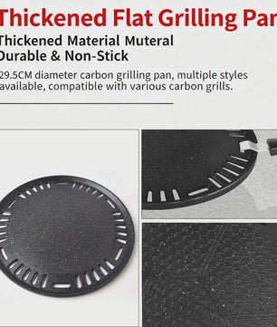 Ronde Grillplaat 29.5cm - Non-stick Aluminium voor Korean BBQ, Camping & Inductie
