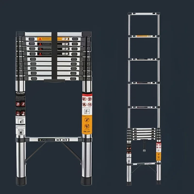 Telescopische Ladder RVS - 1.9m/2.7m/3.5m - Veilig & Multifunctioneel