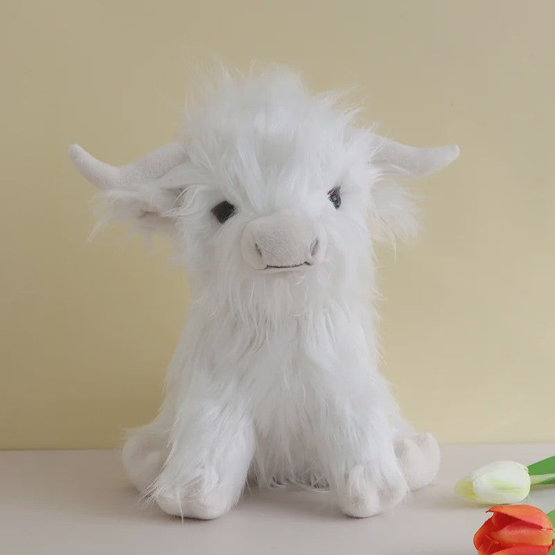 Schattige Highland Cow Pluche Knuffel - 25cm Zacht Speelgoed Koe voor Kinderen & Meisjes