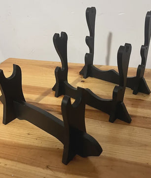 Houten Katana Standaard & Zwaardrek - Vloerdisplay voor Japanse Zwaarden en Sabels