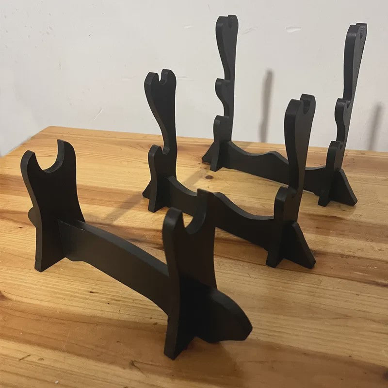 Houten Katana Standaard & Zwaardrek - Vloerdisplay voor Japanse Zwaarden en Sabels