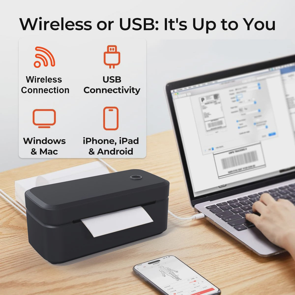 Marklife X4 Thermische Labelprinter - Draagbaar, Bluetooth & Automatische Herkenning