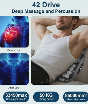 Draadloze Massage Gun met 42 Kopper, 9 standen & Intensiteiten voor Spierpijn Verlichting