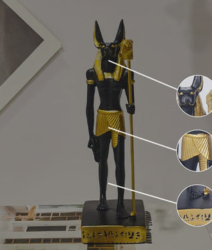 Anubis Beeld - Egyptische Mythologie Hars Decoratie voor Woonkamer, Slaapkamer & Studiekamer