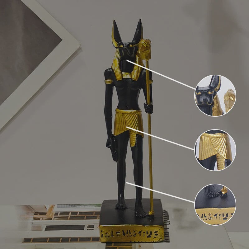 Anubis Beeld - Egyptische Mythologie Hars Decoratie voor Woonkamer, Slaapkamer & Studiekamer