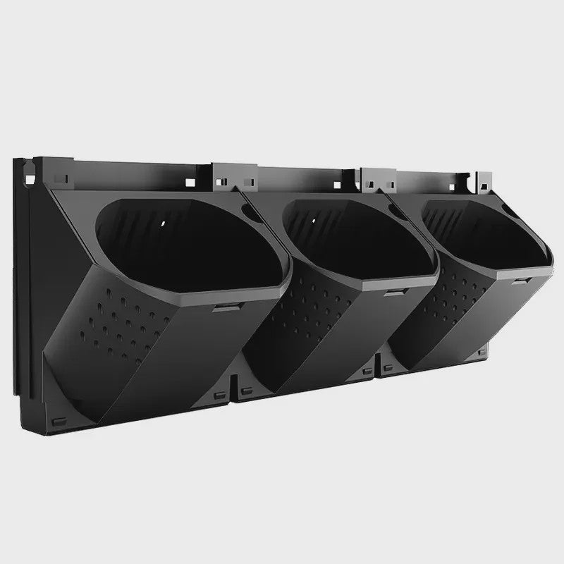 Modulaire Plantenbak voor Verticale Tuin - Zwart, 3 Vaks