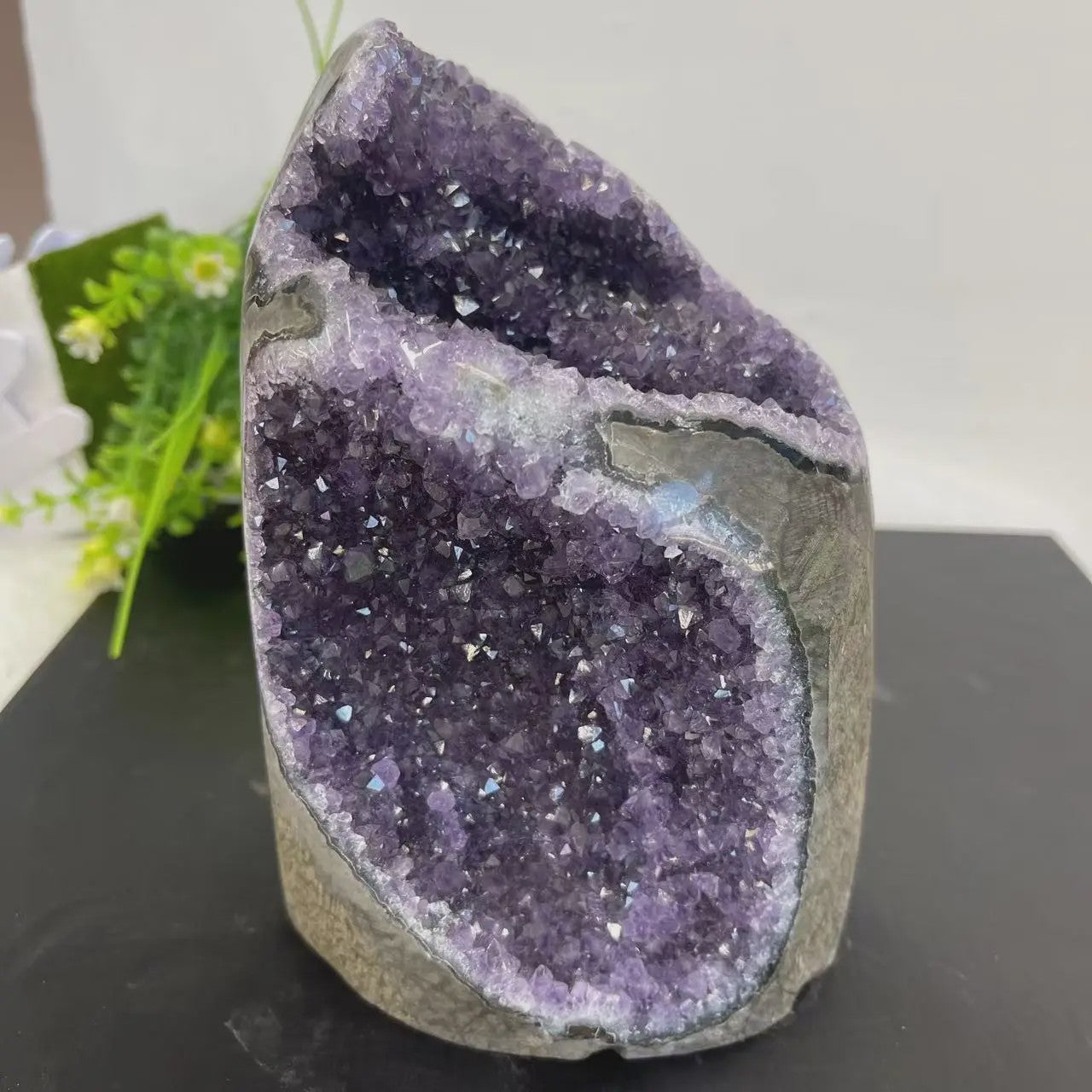 Natuurlijke Amethist Geode Kristal Cluster - Unieke Ruwe Kwarts Decoratie