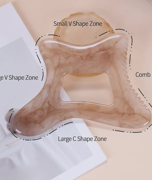 Grote Resin Gua Sha Schraper voor Lichaam en Gezicht - Lymfedrainage & Cellulitis Massage